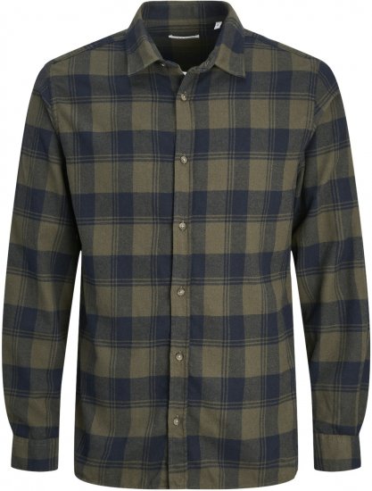 Jack & Jones JJJOSHUA Shirt Green - Camicie - Camicie Taglie Forti Uomo