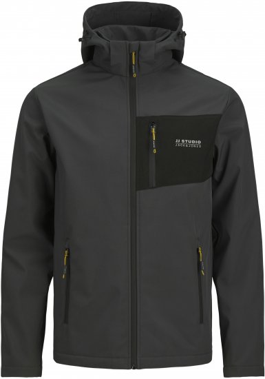 Jack & Jones JJTAYLOR Softshell Jacket Dark Grey - Giubbotti - Giubbotti Uomo Taglie Forti