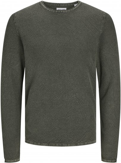 Jack & Jones JJDEAN Knitted Sweater Kombu Green - Felpe & felpe con cappuccio - Felpe & Felpe con Cappuccio Uomo Taglie Forti