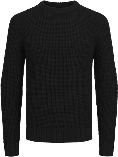 Jack & Jones LIAM Knitted Sweater Black - Felpe & felpe con cappuccio - Felpe & Felpe con Cappuccio Uomo Taglie Forti