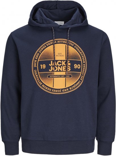 Jack & Jones RIO Hoodie Navy Blazer - Felpe & felpe con cappuccio - Felpe & Felpe con Cappuccio Uomo Taglie Forti