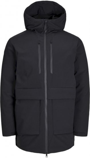 Jack & Jones CHARLIE Windproof Parka Black - Giubbotti - Giubbotti Uomo Taglie Forti