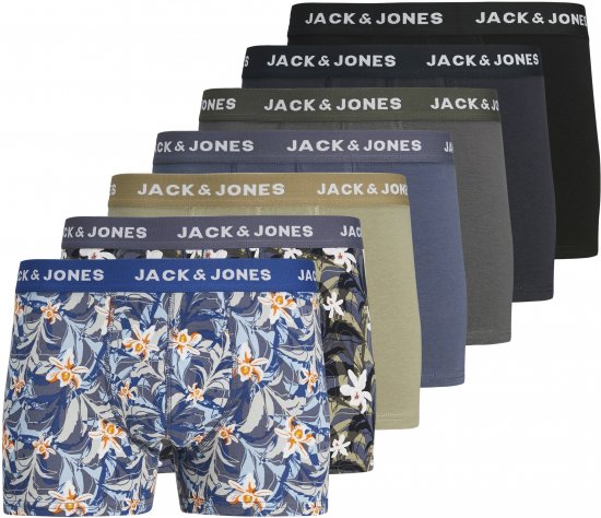 Jack & Jones JACMASON Trunks 7-Pack True Blue - Intimo & costumi da bagno - Intimo Taglie Forti Uomo