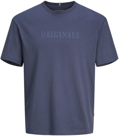 Jack & Jones JORFREDERIKSBERG T-Shirt Blue - Magliette - Magliette Uomo Taglie Forti