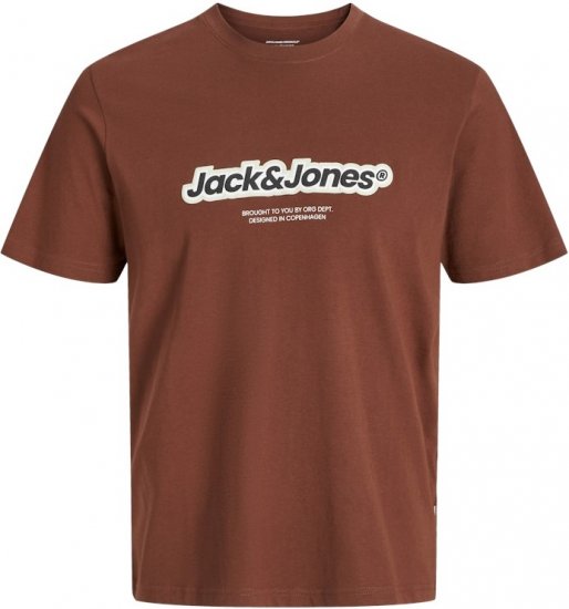 Jack & Jones ESTERBRO Newton T-Shirt Brandy Brown - Magliette - Magliette Uomo Taglie Forti