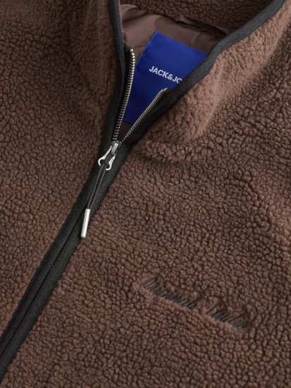 Jack & Jones Norrebro Teddy Jacket Deep Mahogany - Giubbotti - Giubbotti Uomo Taglie Forti