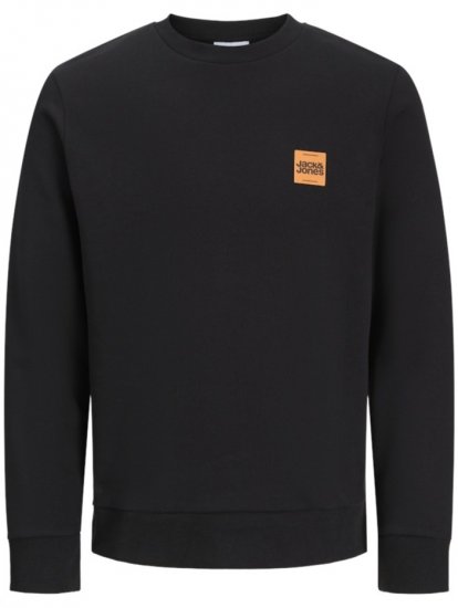 Jack & Jones Brandy Crew Neck Sweatshirt Black - Felpe & felpe con cappuccio - Felpe & Felpe con Cappuccio Uomo Taglie Forti