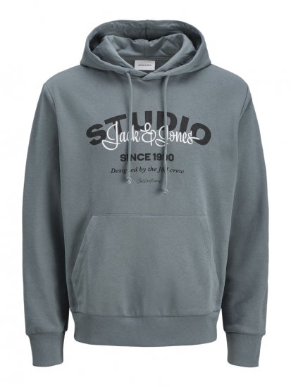 Jack & Jones Yuki Hood Sweatshirt Stormy Weather - Felpe & felpe con cappuccio - Felpe & Felpe con Cappuccio Uomo Taglie Forti