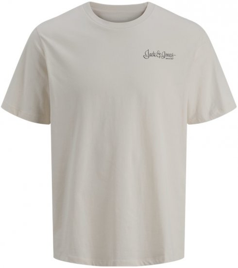 Jack & Jones Yuki Back Print Crew Neck T-Shirt Moonbeam - Magliette - Magliette Uomo Taglie Forti