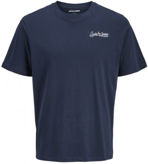 Jack & Jones Yuki Back Print Crew Neck T-Shirt Sky Captain - Magliette - Magliette Uomo Taglie Forti