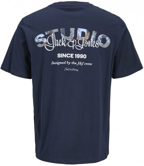 Jack & Jones Yuki Back Print Crew Neck T-Shirt Sky Captain - Magliette - Magliette Uomo Taglie Forti