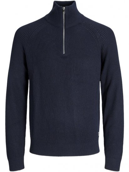 Jack & Jones Pannel Knit Half Zip Pullover Sky Captain - Felpe & felpe con cappuccio - Felpe & Felpe con Cappuccio Uomo Taglie Forti
