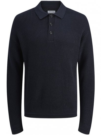 Jack & Jones Kaito Knit Polo Pullover Sky Captain - Felpe & felpe con cappuccio - Felpe & Felpe con Cappuccio Uomo Taglie Forti