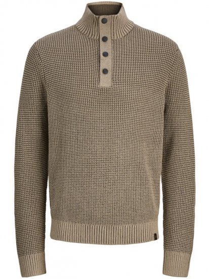 Jack & Jones Ethan High Neck Knit Pullover Crockery - Felpe & felpe con cappuccio - Felpe & Felpe con Cappuccio Uomo Taglie Forti
