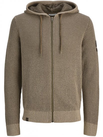 Jack & Jones Zip Knit Hoodie Crockery - Felpe & felpe con cappuccio - Felpe & Felpe con Cappuccio Uomo Taglie Forti