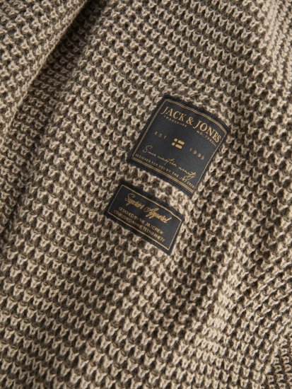 Jack & Jones Zip Knit Hoodie Crockery - Felpe & felpe con cappuccio - Felpe & Felpe con Cappuccio Uomo Taglie Forti