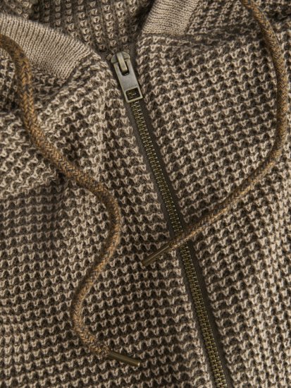 Jack & Jones Zip Knit Hoodie Crockery - Felpe & felpe con cappuccio - Felpe & Felpe con Cappuccio Uomo Taglie Forti