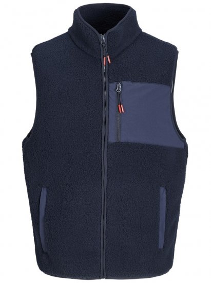 Jack & Jones Thatcher Fleece Vest Sky Captain - Gilet - Gilet in taglie grandi