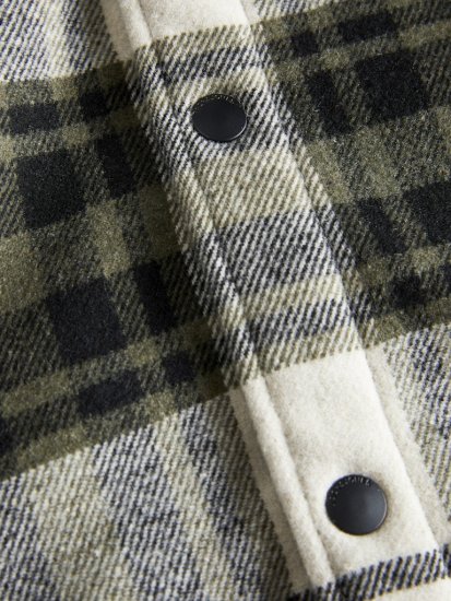 Jack & Jones Zac Teddy Long Sleeve Overshirt Jacket Dusty Olive - Giubbotti - Giubbotti Uomo Taglie Forti