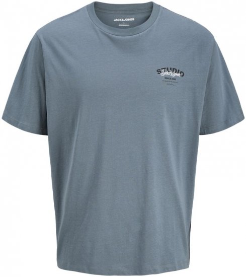 Jack & Jones Yuki Crew Neck T-Shirt Stormy Weather - Magliette - Magliette Uomo Taglie Forti