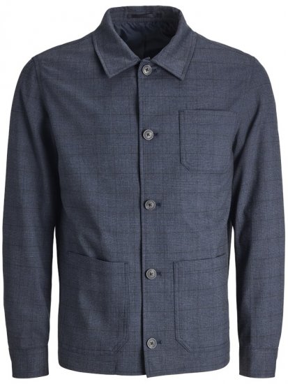Jack & Jones Harry Pedro Formal Check Blazer Dark Navy - Jack & Jones Plus Size - Jack & Jones Taglie Forti