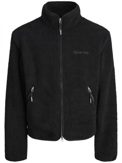 Jack & Jones Norrebro Teddy Jacket Black - Giubbotti - Giubbotti Uomo Taglie Forti