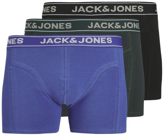 Jack & Jones Black Friday Trunks 3-Pack Blue Black - Intimo & costumi da bagno - Intimo Taglie Forti Uomo
