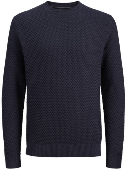 Jack & Jones Barkley Crew Neck Knitted Sweater Night Sky - Felpe & Felpe con cappuccio - Felpe & Felpe con Cappuccio Uomo Taglie Forti