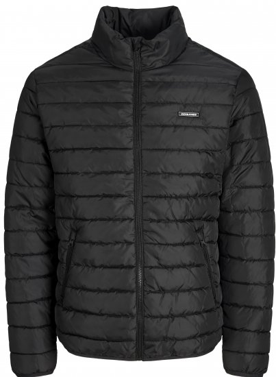 Jack & Jones Elvis Light Puffer Collar Jacket Black - Giubbotti - Giubbotti Uomo Taglie Forti
