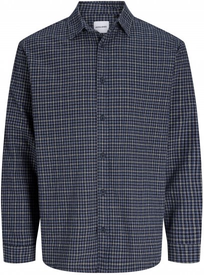 Jack & Jones Carter Check Shirt Navy Blazer - Camicie - Camicie Taglie Forti Uomo