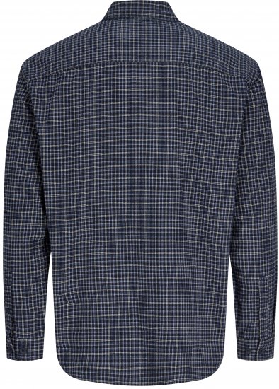 Jack & Jones Carter Check Shirt Navy Blazer - Camicie - Camicie Taglie Forti Uomo