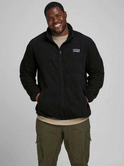 Jack & Jones Hype Fleece Black - Giubbotti - Giubbotti Uomo Taglie Forti