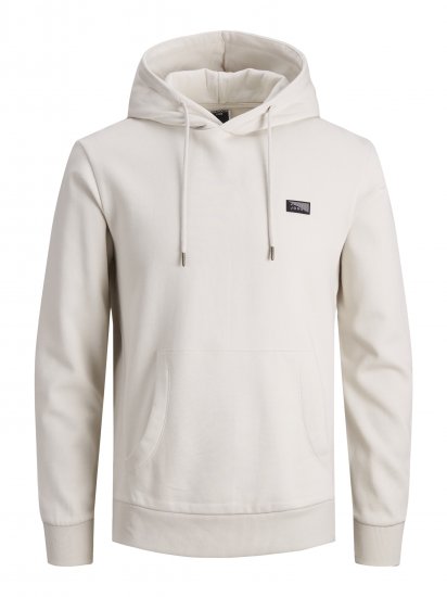 Jack & Jones JCOKING SWEAT HOOD Light Gray - Felpe & felpe con cappuccio - Felpe & Felpe con Cappuccio Uomo Taglie Forti