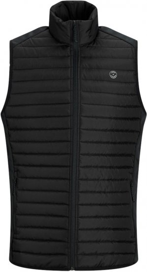Jack & Jones MULTI BODYWARMER With COLLAR Black - Giubbotti - Giubbotti Uomo Taglie Forti
