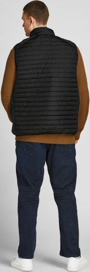 Jack & Jones MULTI BODYWARMER With COLLAR Black - Giubbotti - Giubbotti Uomo Taglie Forti