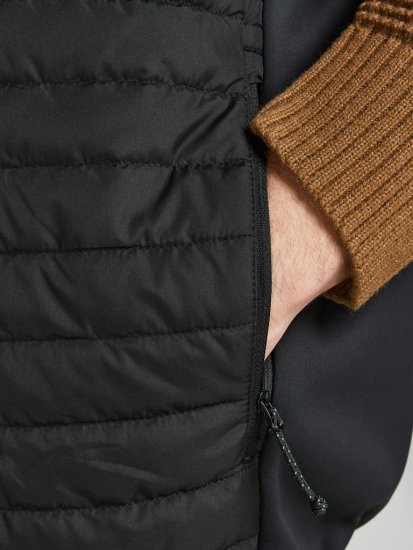 Jack & Jones MULTI BODYWARMER With COLLAR Black - Giubbotti - Giubbotti Uomo Taglie Forti