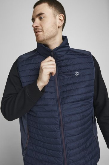Jack & Jones MULTI BODYWARMER With COLLAR Navy Blazer - Giubbotti - Giubbotti Uomo Taglie Forti