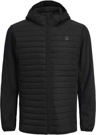 Jack & Jones MULTI QUILTED SET-IN Sleeves Jacket Black - Giubbotti - Giubbotti Uomo Taglie Forti