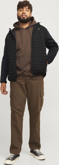 Jack & Jones MULTI QUILTED SET-IN Sleeves Jacket Black - Giubbotti - Giubbotti Uomo Taglie Forti