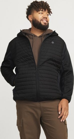 Jack & Jones MULTI QUILTED SET-IN Sleeves Jacket Black - Giubbotti - Giubbotti Uomo Taglie Forti
