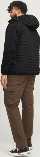 Jack & Jones MULTI QUILTED SET-IN Sleeves Jacket Black - Giubbotti - Giubbotti Uomo Taglie Forti