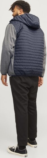 Jack & Jones MULTI QUILTED SET-IN Sleeves Jacket Grey Melange - Giubbotti - Giubbotti Uomo Taglie Forti