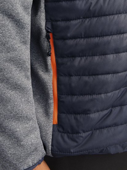 Jack & Jones MULTI QUILTED SET-IN Sleeves Jacket Grey Melange - Giubbotti - Giubbotti Uomo Taglie Forti