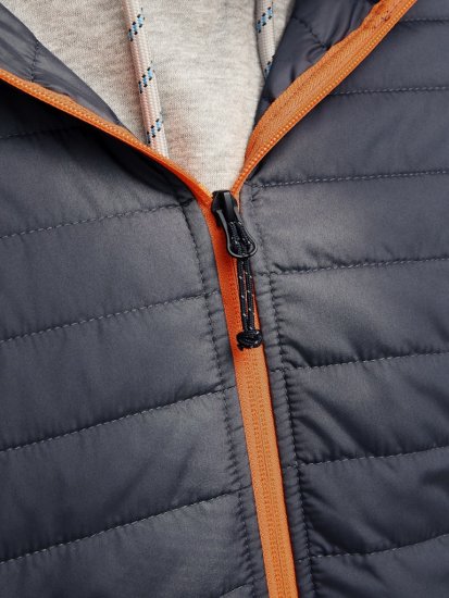 Jack & Jones MULTI QUILTED SET-IN Sleeves Jacket Grey Melange - Giubbotti - Giubbotti Uomo Taglie Forti