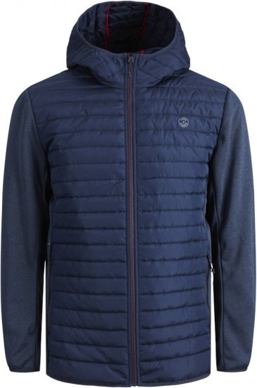Jack & Jones MULTI QUILTED SET-IN Sleeves Jacket Navy Blazer - Giubbotti - Giubbotti Uomo Taglie Forti