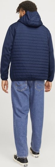 Jack & Jones MULTI QUILTED SET-IN Sleeves Jacket Navy Blazer - Giubbotti - Giubbotti Uomo Taglie Forti
