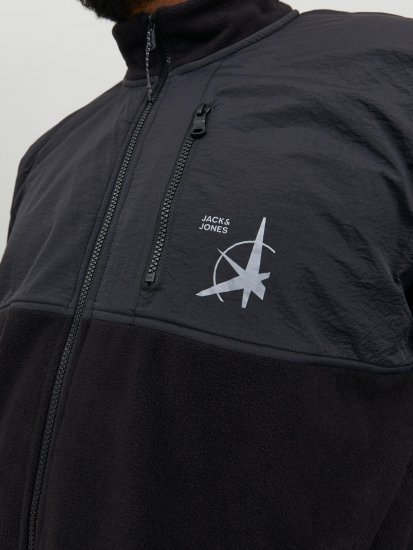 Jack & Jones JCOFILO POLARFLEECE with Zipper Black - Felpe & felpe con cappuccio - Felpe & Felpe con Cappuccio Uomo Taglie Forti