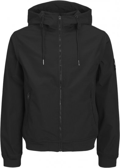 Jack & Jones BASIC Water-Resistant Softshell Jacket Black - Giubbotti - Giubbotti Uomo Taglie Forti