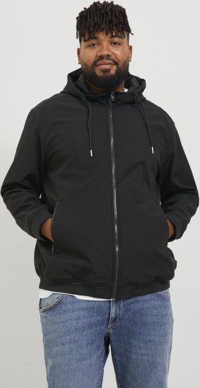 Jack & Jones BASIC Water-Resistant Softshell Jacket Black - Giubbotti - Giubbotti Uomo Taglie Forti