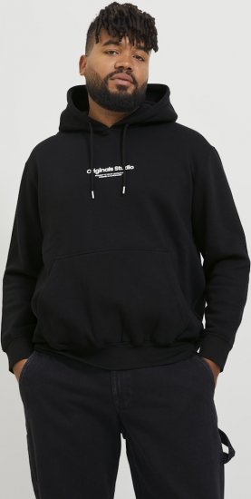 Jack & Jones ESTERBRO Hoodie Black - Felpe & felpe con cappuccio - Felpe & Felpe con Cappuccio Uomo Taglie Forti